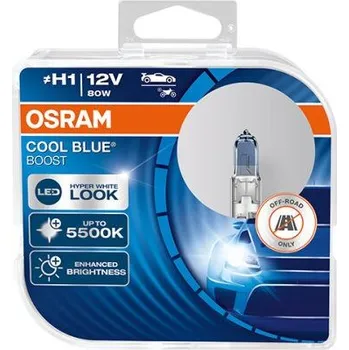 Žárovka Autožárovky Osram Cool Blue Boost H1 12V 80W P14,5s - (2ks)