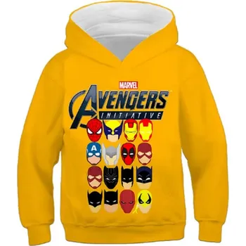 Marvel a DC Stylová mikina s kapucí a motivem "Avengers" Barva: žlutá (LM2023WF472), Velikost: 120