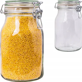 Zavařovací sklenice 1100 ml zavařovací sklenice sklenice 1 l se skleněným víčkem s těsněním a sponou 1,1 l