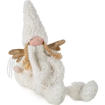 Vánoční dekorace Dekorační panenka andílek 16 x 10 x 40 cm