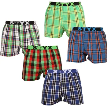 Trenýrky 5PACK pánské trenky Styx sportovní guma vícebarevné (5B0888001) XL Možnost vrácení zboží ZDARMA do 120 dnů!