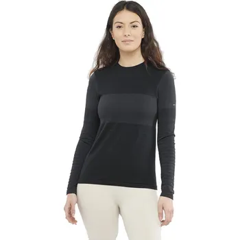Dámské tričko Salomon Essential Wool LS Top W LC1884800 - deep black M