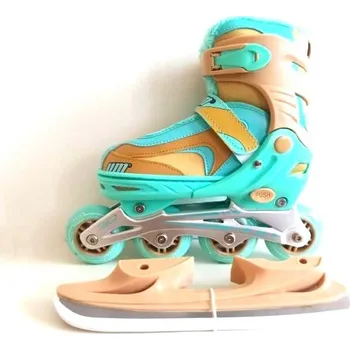 Kolečkové brusle UM JMS-188 Nastavitelné dětské brusle 2v1, 35-38 tyrkysové