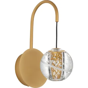 Nástěnné svítidlo Zlaté skleněné nástěnné LED světlo Nova Luce Licio