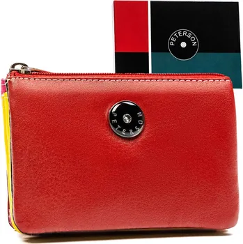 Peněženka Kožená klíčenka s peněženkou na mince Barva: Červená