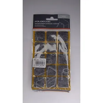 Podložka pod nábytek FOLDECOR Filcové podložky BASIC šedé 25x25mm 15ks