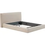Béžová čalouněná dvoulůžková postel Kave Home Blok 180 x 200 cm