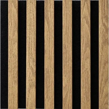 Dekorační panely dub světlý 3D lamely na filcovém podkladu