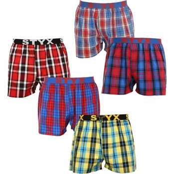 Trenýrky 5PACK pánské trenky Styx sportovní guma vícebarevné (5B0987351) S Možnost vrácení zboží ZDARMA do 120 dnů!