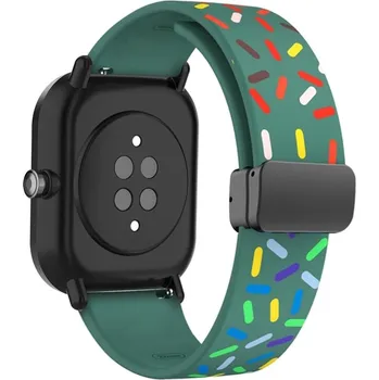 Příslušenství k chytrým hodinkám Silikonový řemínek s magnetickou nastavitelnou sponou Pride edition 22mm Samsung / Huawei / Xiaomi / Garmin Barva: Tmavě zelená