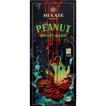 Čokoláda Mulaté Bio mléčná čokoláda s arašídy 80g