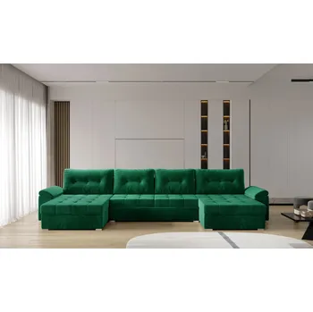 Sedací souprava Rozkládací rohová sedačka MAJA U zelená