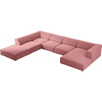 Pohovka Cosmopolitan Design Sametová rohová pohovka Arendal 364 cm, levá