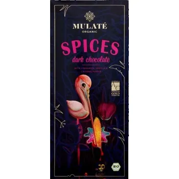 Čokoláda Mulaté Bio hořká čokoláda s kořením 70% 80g