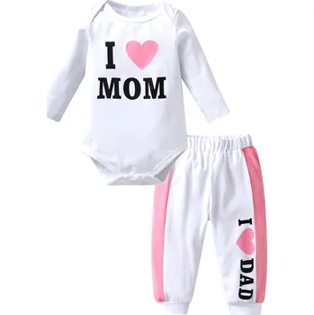Kojenecká souprava Kojenecká souprava I Love Mom and Dad Barva: bílo-růžová, Velikost: 0-3 měsíce