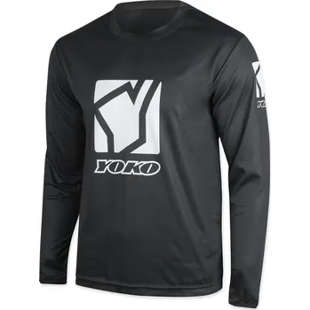 Moto dres Dres YOKO SCRAMBLE černo/bílý Varianta: M