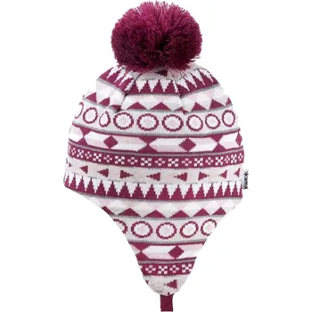 Čepice Kama Dětská pletená Merino čepice BW23 purpurová M čepice