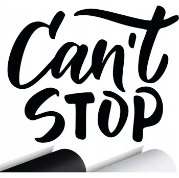 Samolepicí dekorace na vozidlo NÁLEPKA na auto CAN'T STOP, samolepka 15x12 cm