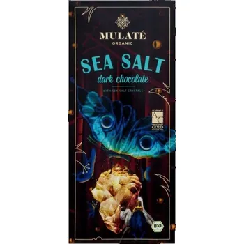 Cukrovinka Mulaté Bio Hořká čokoláda s mořskou solí 80 g