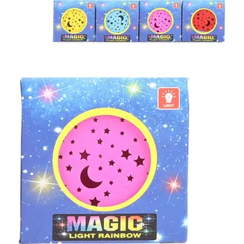 Hračka pro nejmenší Pružina magická duhová svítící noční obloha na baterie Světlo 4 barvy