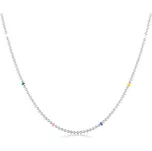 Stříbrný kuličkový náhrdelník s korálky