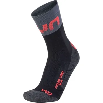Pánské ponožky UYN CYCLING LIGHT SOCKS - černá/červená 39/41