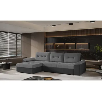 Sedací souprava Rozkládací rohová sedačka MAJA L světle šedá / šedá