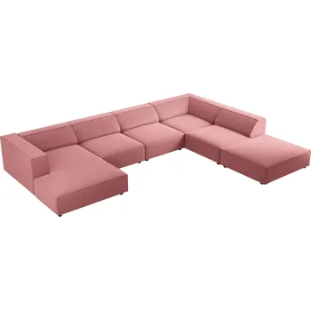 Pohovka Cosmopolitan Design Sametová rohová pohovka Arendal 364 cm, pravá