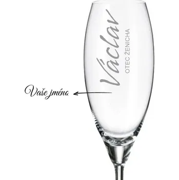 Sklenice Dekorant svatby Sklenička pro otce ženicha