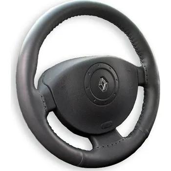 Potah na volant Kožený potah volantu Maria Cavallo černý Velikost BX ( 39-42 cm)