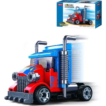 Stavebnice Sluban SLUBAN Power Bricks Tahač auto zpětný chod 50 dílků STAVEBNICE