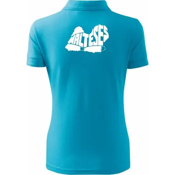 Maltézský psík - Polokošile dámská Pique Polo - L ( Světlý tyrkys )