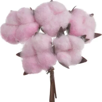 Dekorace - Umělá bavlna na plast. stoncích