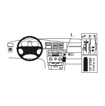 Brodit ProClip montážní konzole na palubní desku pro Opel Vectra B 96-01, 852757