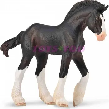 Figurka Collecta 88982 hříbě CLYDESDALE černé barvy