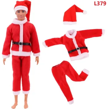 Doplněk pro panenku Vánoční oblečení pro panenky Barbie a Kena Varianta: L379