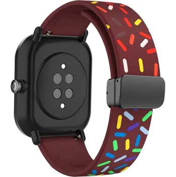 Příslušenství k chytrým hodinkám Silikonový řemínek s magnetickou nastavitelnou sponou Pride edition 22mm Samsung / Huawei / Xiaomi / Garmin Barva: Vínová
