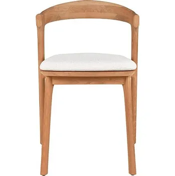 Židle Ethnicraft Bok Outdoor Dining Chair přírodní polstrování krémově bílé