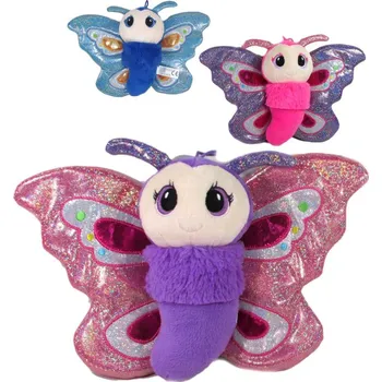 plyšák PLYŠ Motýlek baby třpytivý 20cm 3 barvy *PLYŠOVÉ HRAČKY*