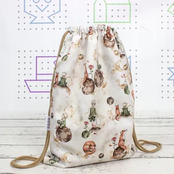 Bavlna bílá, modré kytky, š.150