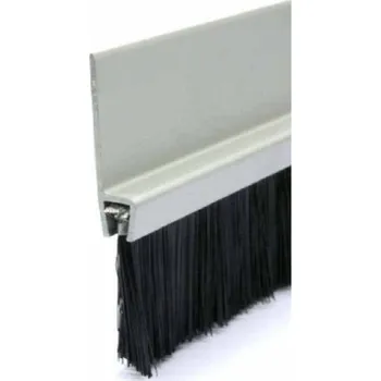 Garážová vrata těsnící lišta s kartáčem - hliníkový profil s kartáčem pro křídlová vrata, bazény atd., materiál lišty hliník, délka 3 m, cena za 1 kus
