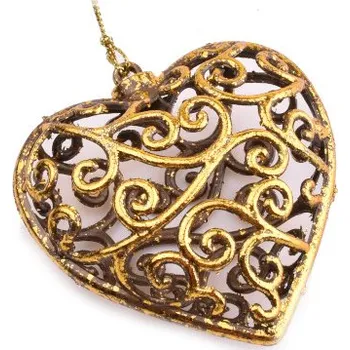Canea Srdce k zavěšení 7cm - zlaté