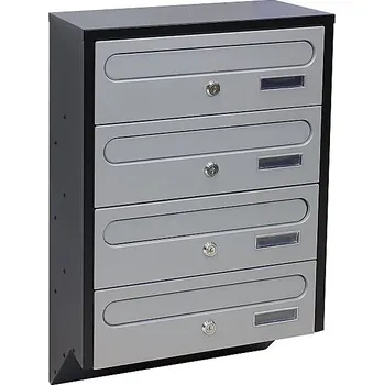 Poštovní schránka Hotová sestava poštovních schránek RICHTER BK.04.CM.(SM - stříbrná matná, CM - černá matná), RICHTER Černá matná