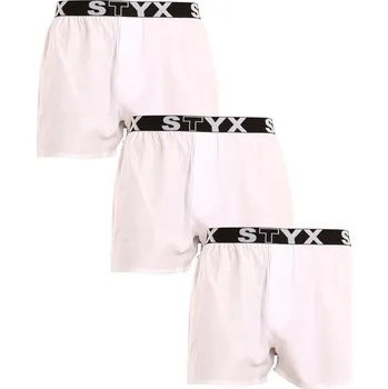 Trenýrky 3PACK pánské trenky Styx sportovní guma bílé (3B1061) L Možnost vrácení zboží ZDARMA do 120 dnů!