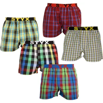 Trenýrky 5PACK pánské trenky Styx sportovní guma vícebarevné (5B0177621) M Možnost vrácení zboží ZDARMA do 120 dnů!