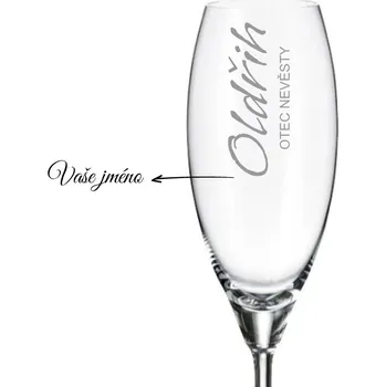 Sklenice Dekorant svatby Sklenička pro otce nevěsty 290 ml průhledná