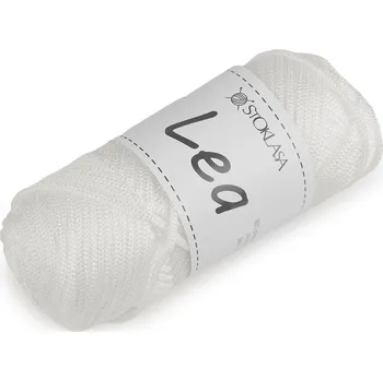 Pletací a háčkovací příze macrame Lea Ø3 mm 90 g, barva 2 Off White