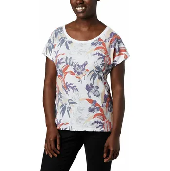 Dámské tričko Columbia High Dune™ SS Tee W - bílá/fialová S