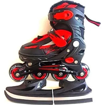 Kolečkové brusle UM JMS-188 Nastavitelné dětské brusle 2v1, 31-34 červené
