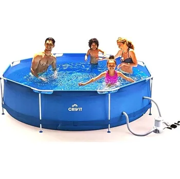 Bazén CRIVIT Bazén Metal Frame s filtračním zařízením, Ø 3 x 0,76 m